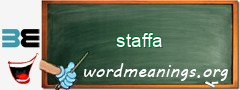 WordMeaning blackboard for staffa